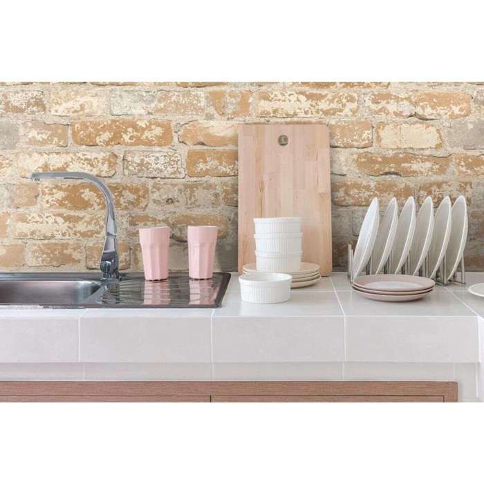 Papier peint adhésif repositionnable facile à poser imitation vieilles pierres 5x0,50m