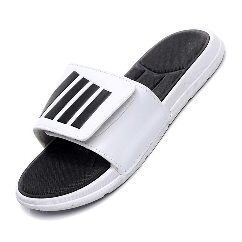 Fashion New Summer Men's Cork Slippers Suede Leather Mule Clogs Slippers Man Soft Cork Two Buckle Beach Slides Footwear For Men