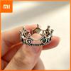 BF CLUB 925 Sterling Rings for Women Simple Geometric Handmade Irregular Retro Crown Heart Shape Ring Allergy For Birthday Gift