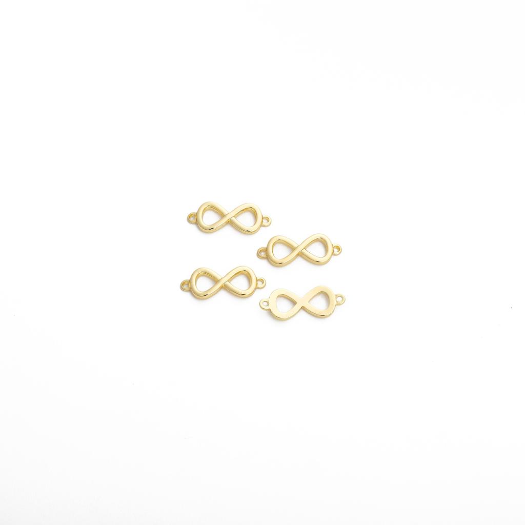 Copper Double Hanging 8-shaped Buckle Pendant For DIY Jewelry Making Craft Accessories