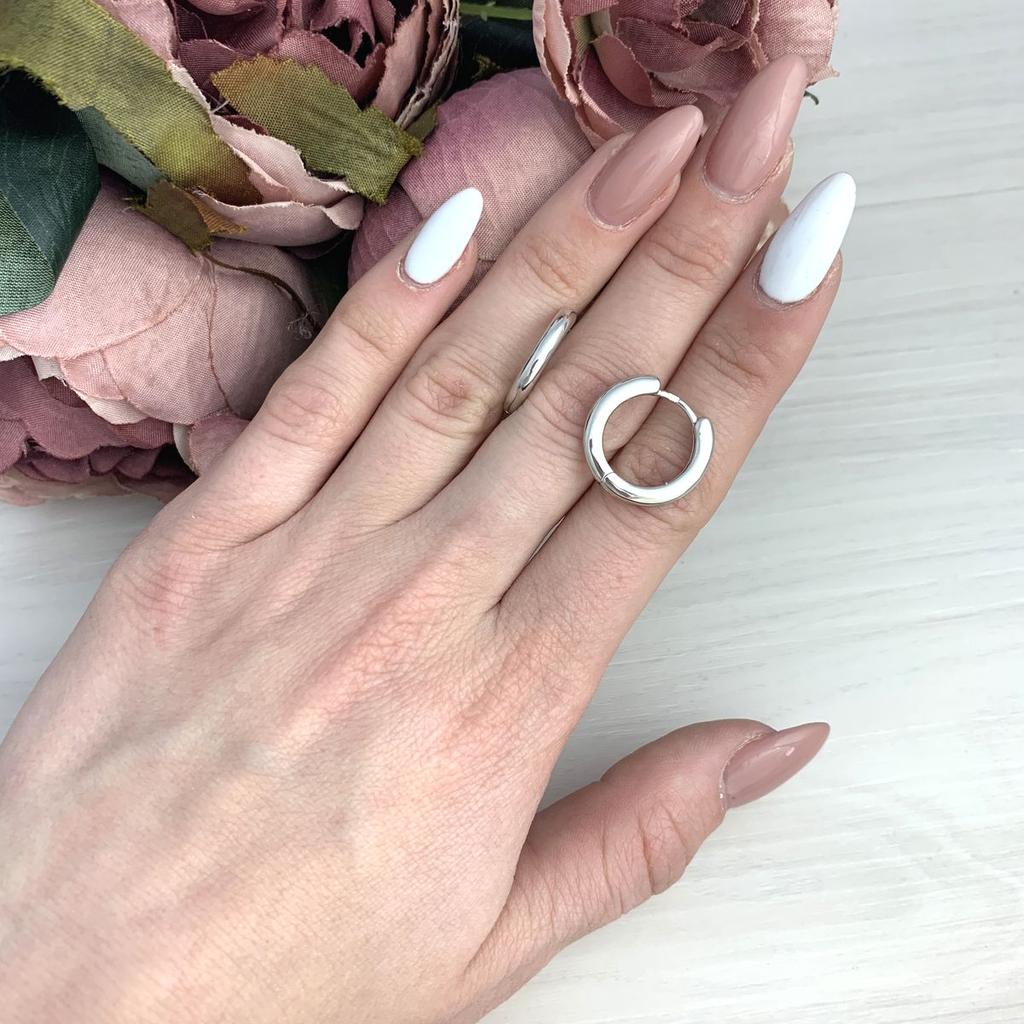 Серебряные серьги без камней (2078685)