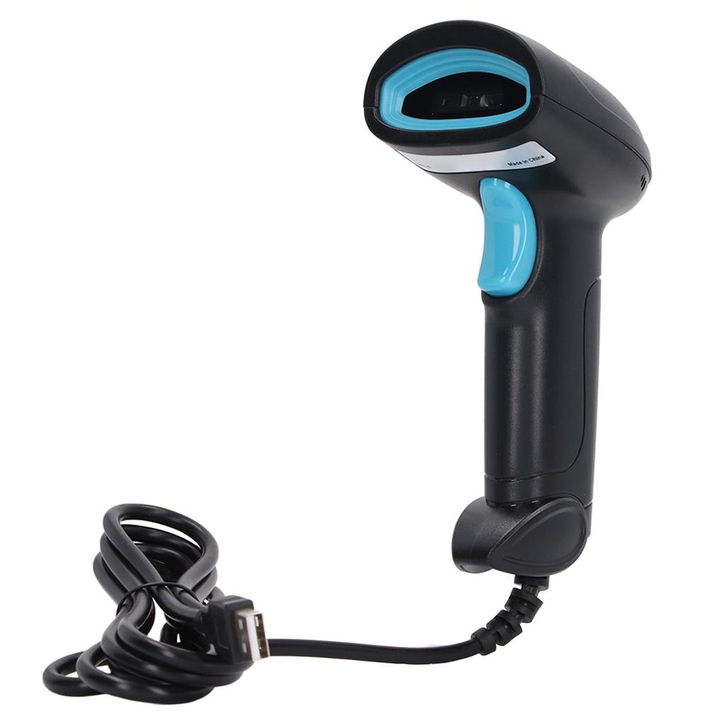 1D Barcode Scanner High Accuracy Fast Decoding Ergonomic USB Wired 1D Barcode Reader for Supermarket Warehouse