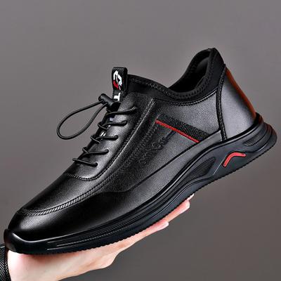 Modne męskie buty wizytowe Najnowsze buty ze skóry bydlęcej Męskie wygodne buty casualowe typu low-top Brytyjskie buty na platformie Męskie buty formalne