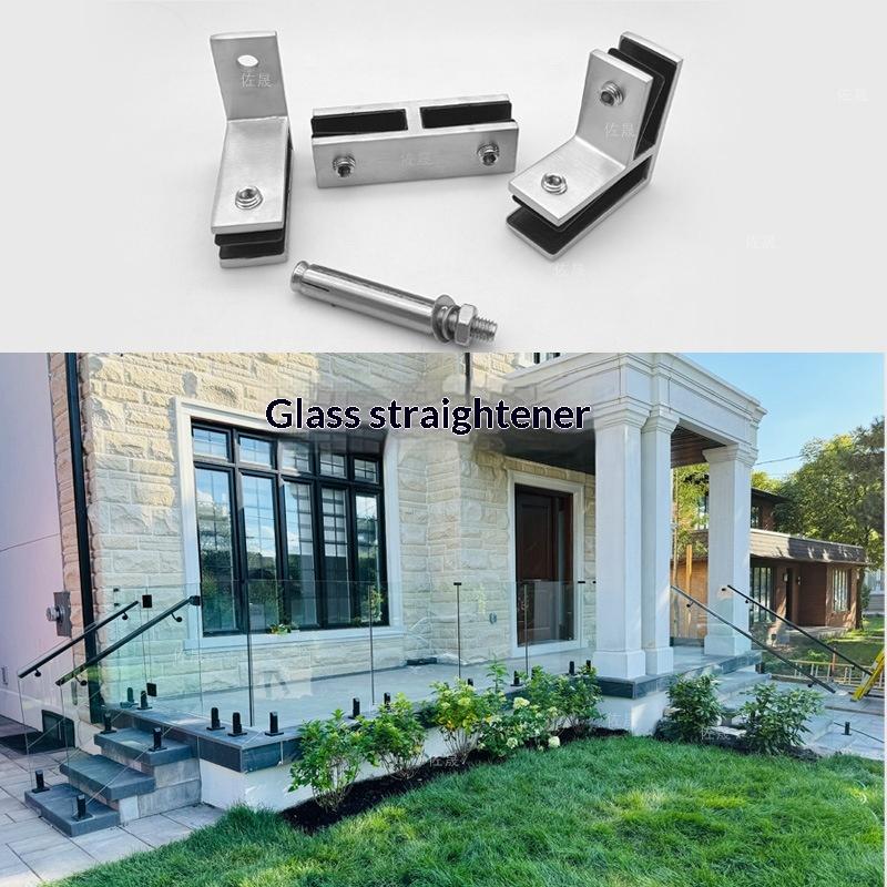 304 Stainless Steel Glass Clip Holder Heavy Duty Glass Clip Bracket For Tempered Glass
