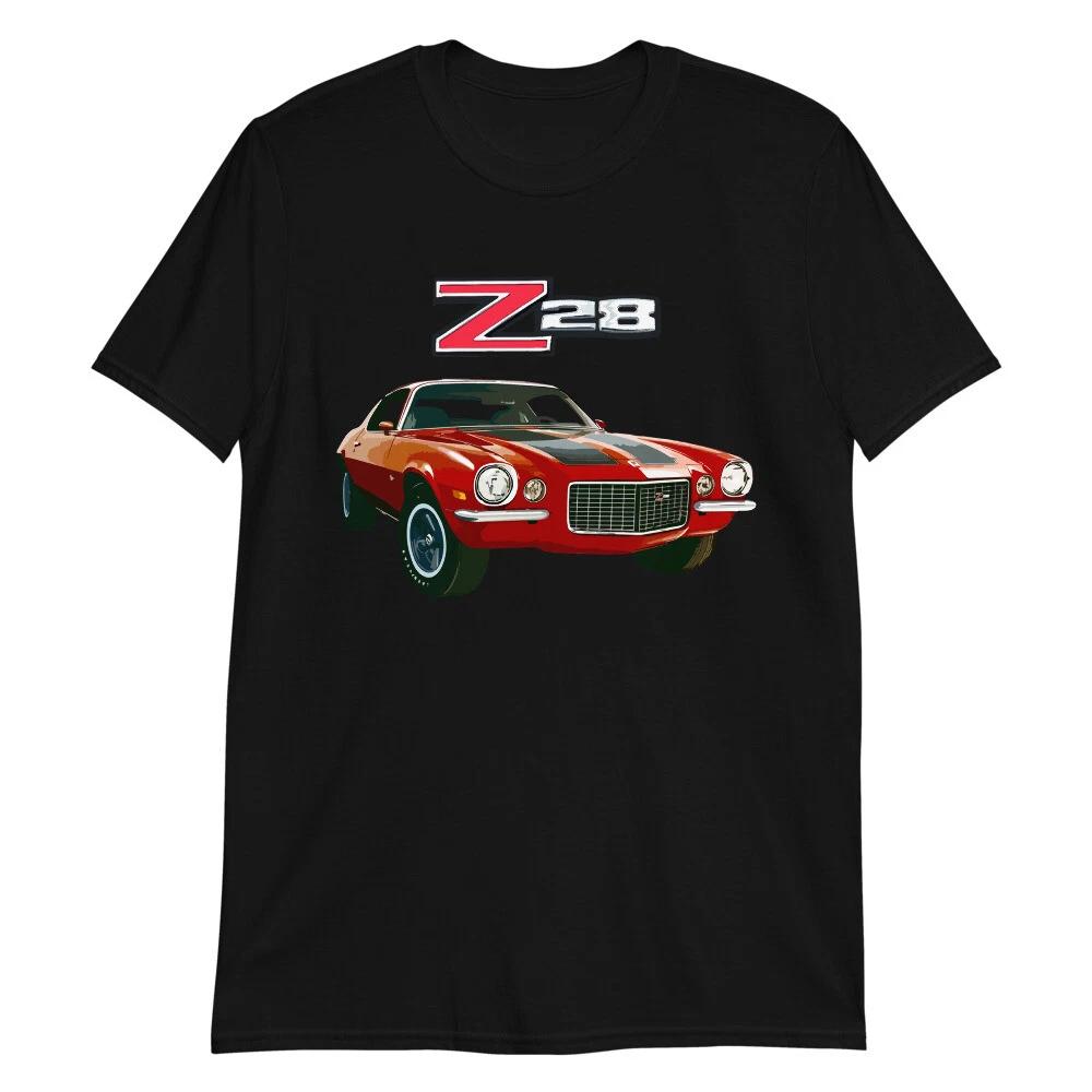 

1971 Chevy Camaro Z28 Sport Coupe Short-Sleeve Unisex 100% Cotton T-shirt Mens Tees Top S