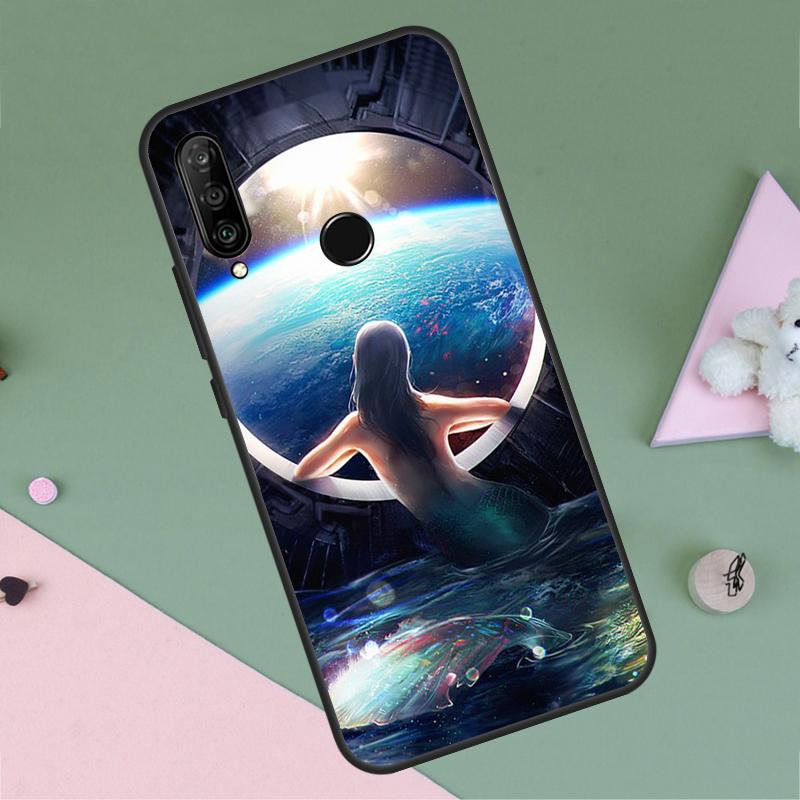 Mermaid For Huawei Nova 9 10 SE Y91 Y61 Y90 Y70 Y60 Y72 12s 12i 11i 7i 8i P60 Pro P30 P40 Lite Case