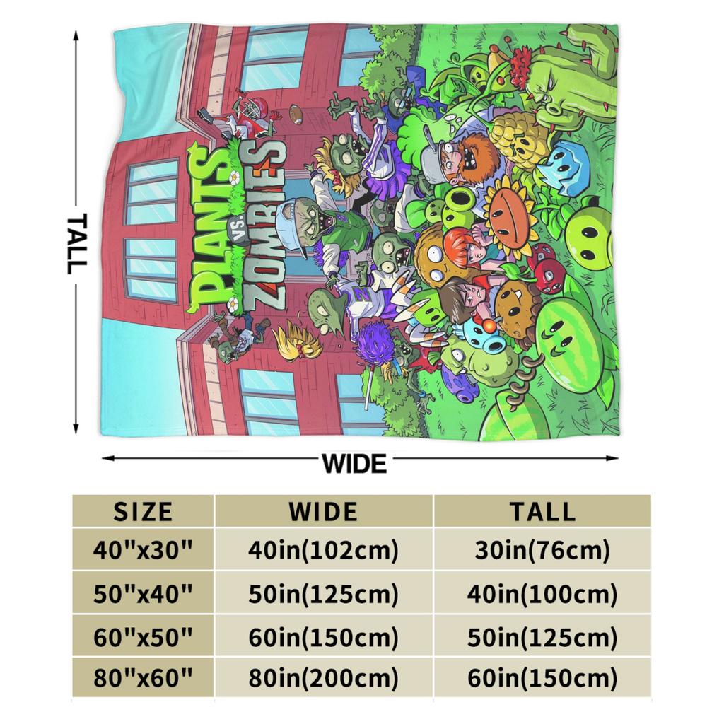 P-Plants-vs-Zombies Videospiele Decke Qualität Weich Überwurfdecke Winter Dekorativ Sofa Bett Mode Tagesdecke