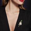 Fashion Rhinestone Flower Pearl Brooches for Women Clothing Coat Accessries Gift