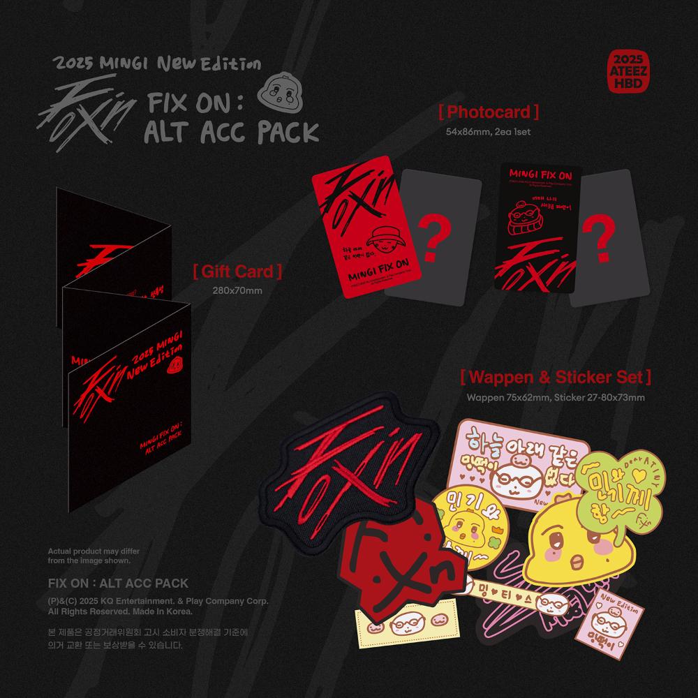 [Předobjednávka] MINGI(Ateez) UPEVNI NA:ALT ACC PACK