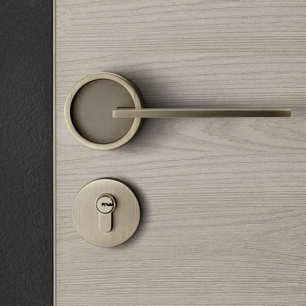 Anti-theft Design Door Handle Lock Zinc Zinc Zinc Alloy Deadbolt Lock Round Door Lock  Interior Door