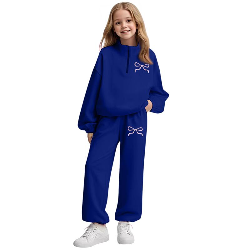 Kids' Solid Hoodie Set - 2-Piece Sweatshirt & Pants