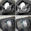 Sponge Holder Sink Storage Rack Drain Hole Design Strong Load-bearing Easy to Install Transparent Reusable Sink Drain Basket