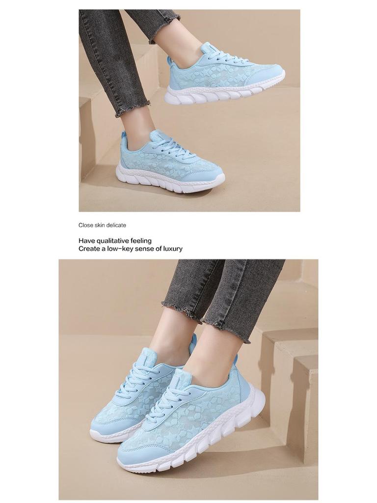 Atmungsaktive weiße Damen-Sneaker - Leicht, bequem und vielseitig für die Frühjahrs-/Sommer-Freizeitkleidung
