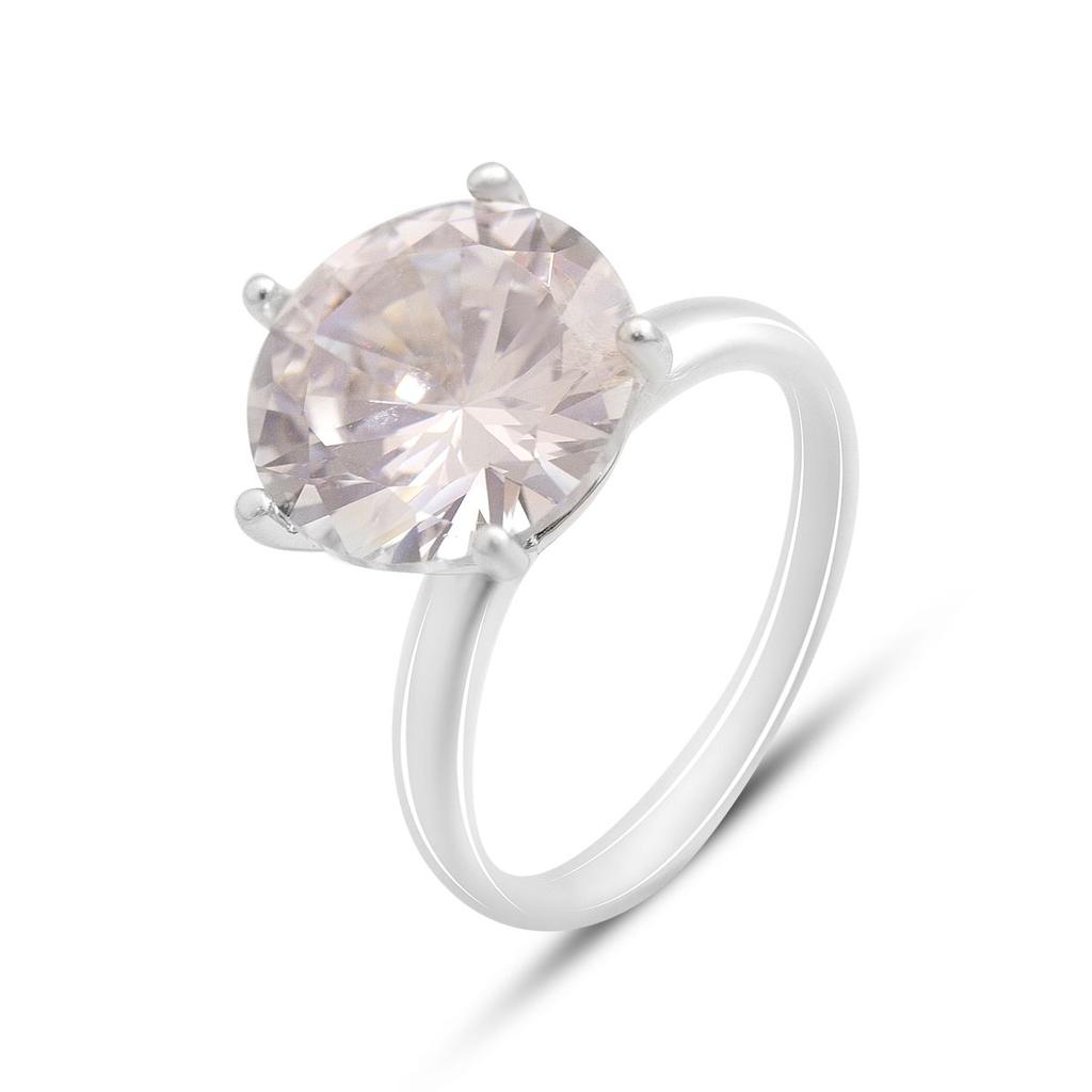 Серебряное кольцо с фианитами, вес изделия 4,79 гр (2152460)