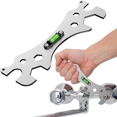 Multifunktionsschlüssel Universalrohrleitung Sanitär Sechskant Mechanisch Badezimmer Klempner Lineal Messwerkzeuge Wasserhahnreparatur