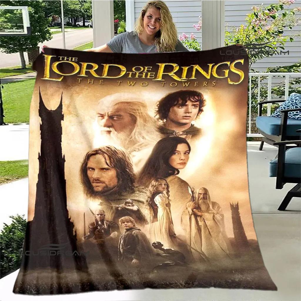 L-Lord of the Rings Printed blanket Flannel Warm Blanket Soft Comfortable Blanket Home Travel Blanket bed linings Birthday Gift