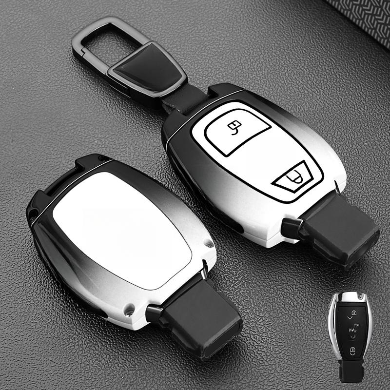 Car Key Case Cover Shell for Mercedes Benz C E S Class GLC W206 W223 W214 E300 C260 C300 S450 S500 S400 Fob Accessories
