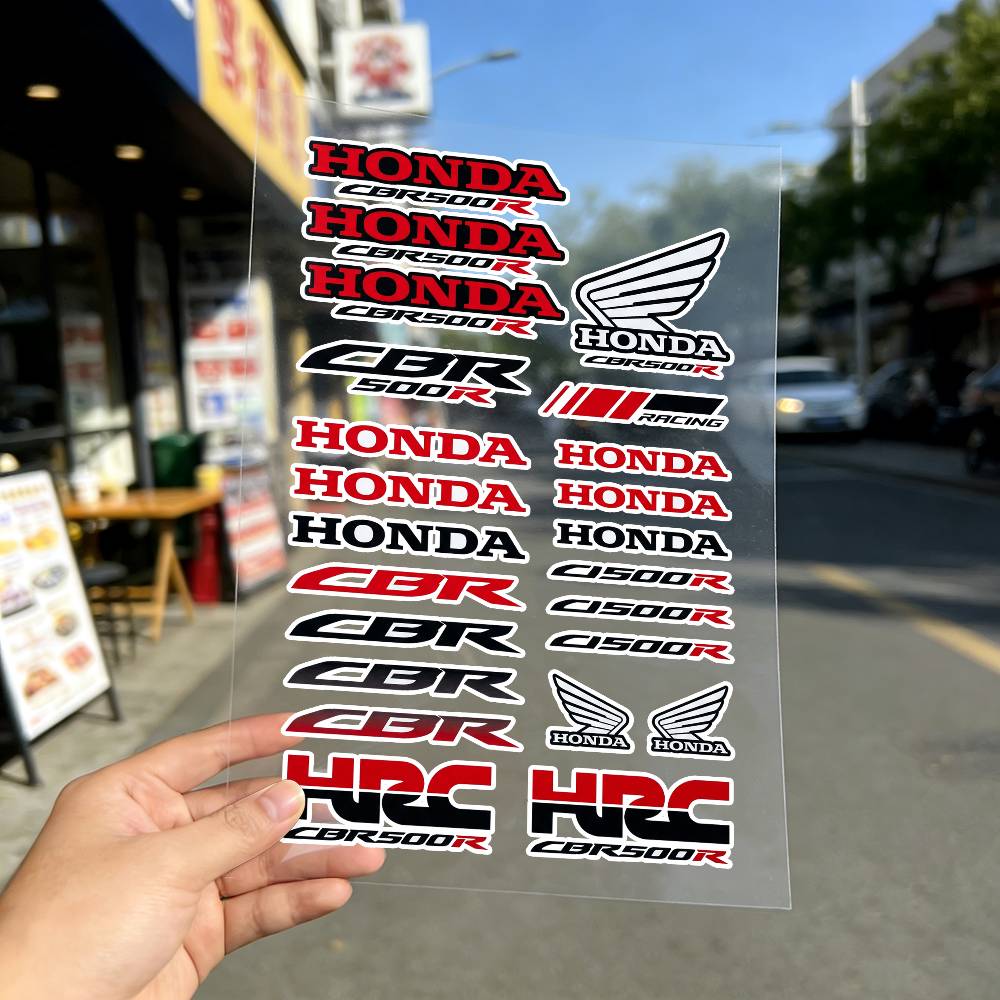 FOR HONDA CBR500R Waterproof Reflective Motorbike Stickers Easy Peel Removable Decals for Motorcycle Car