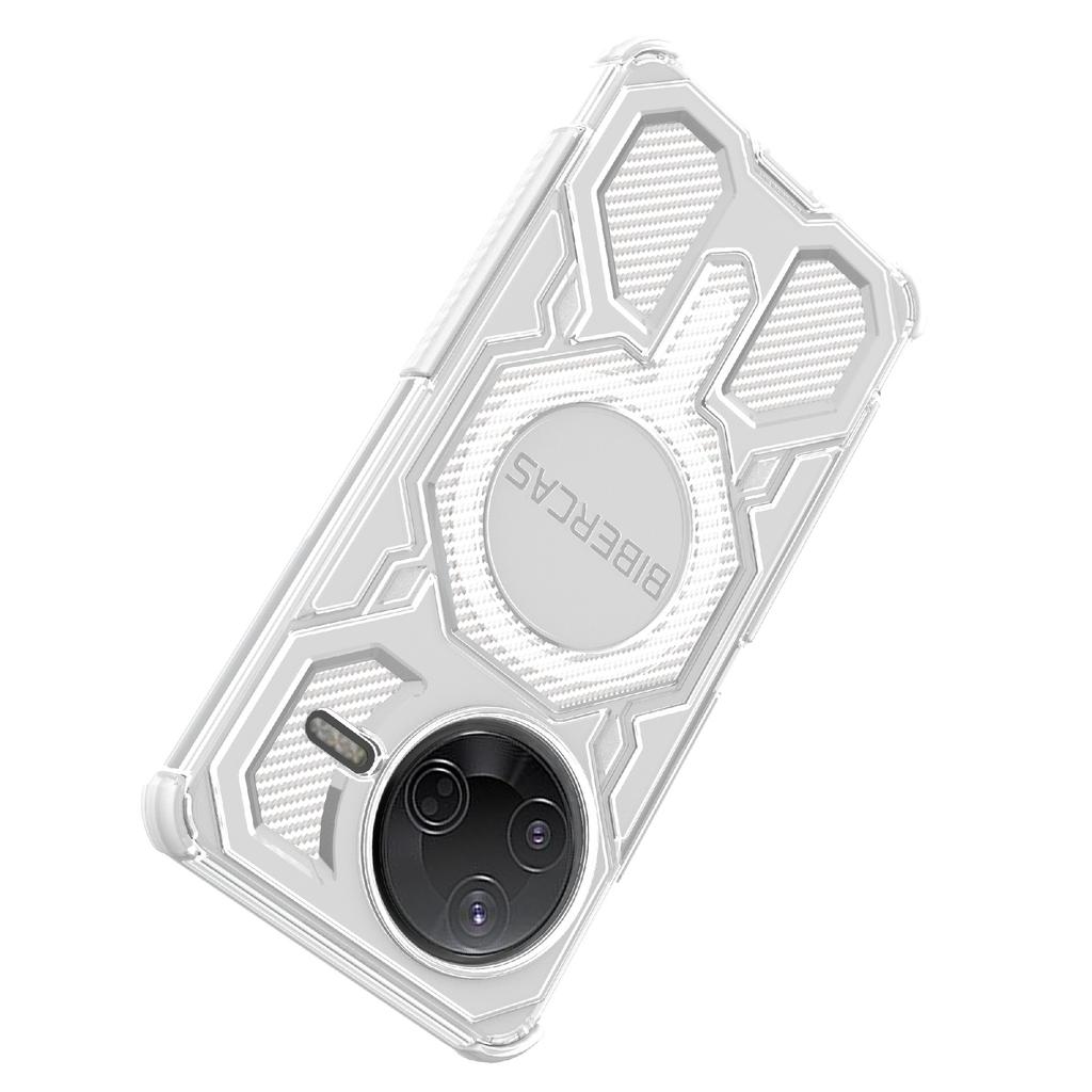 BIBERCAS J-16 Transparent Series For Xiaomi Redmi K80 5G/Poco F7 Pro 5G Case Compatible with MagSafe TPU+PC Phone Cover