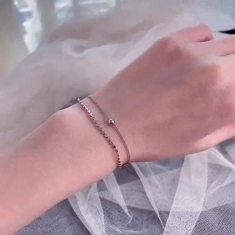 New 925 Sterling Silver Bracelet Personalized Simple Charming Woman Bracelet Birthday Gift for Friends Exquisite Jewelry
