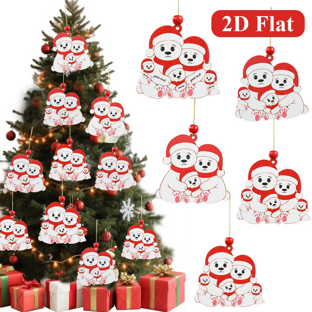 Christmas Wooden Family Pendant Christmas Decorations For Home 2025 Navidad Gift Xmas Tree Hanging Ornament Happy New Year 2026