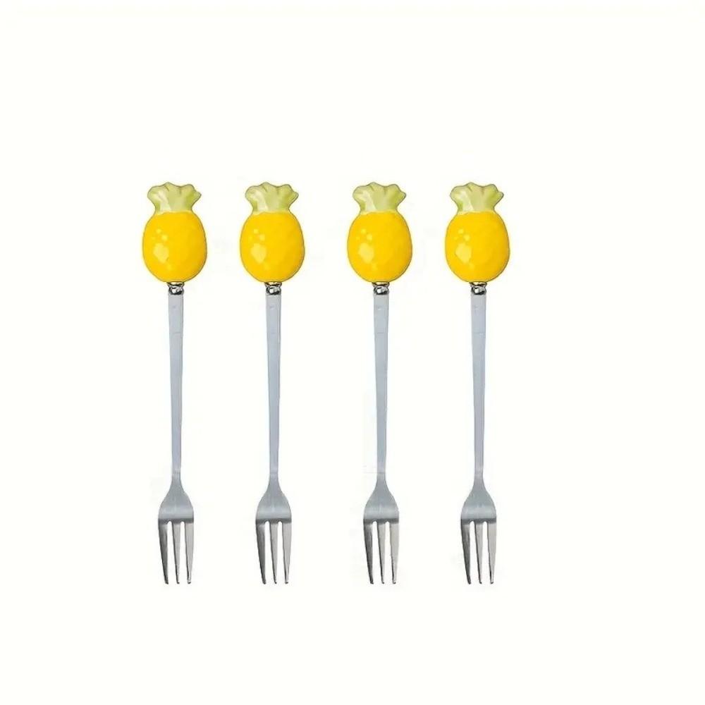Creative Pineapple-shaped Ceramic Storage Jar Exquisite Convenient Chopstick Holder Cartoon Storage Container Office