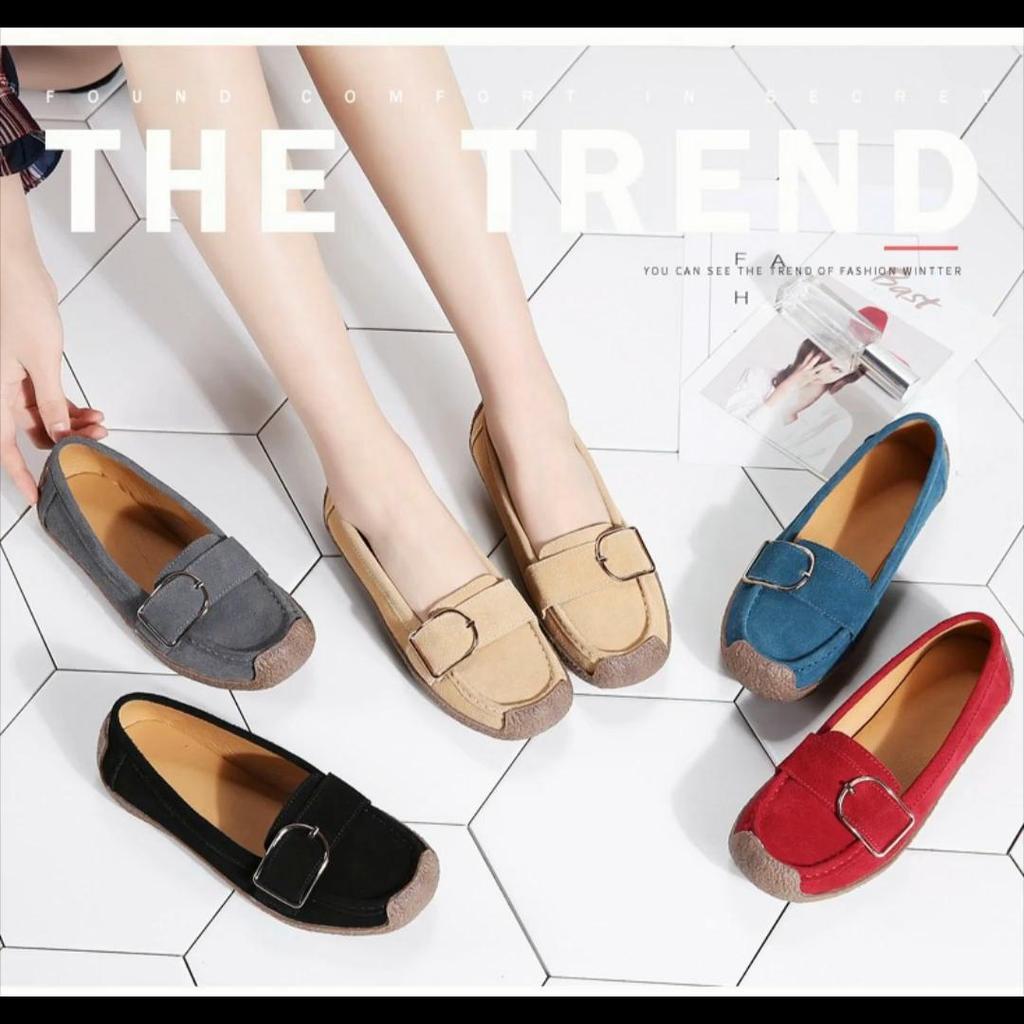 Shoes Woman Genuine Leather Women Flats Slip On Women's Loafers Female Moccasins Shoe Buckle Footwear