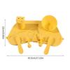 Portable Silicone Kids Feeding Set with Placemat & Straw, Yellow