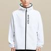 Anta Comprehensive Training Series Letter Color Block Zipper Hooded Fleece Thick Jacket Men Jackets Pure-White 952347702-1