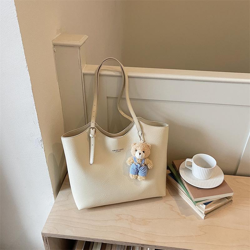 Niche Design Solid Color Casual Armpit Bag Large Capacity Handbag Women'S Fashion Commuter Shoulder Tote Bag