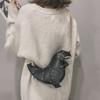 Fashion Creative Funny Three-dimensional Dinosaur Oblique Span Bag Personalized Rivet Cute Cartoon Animal Small Bag Women's Bag