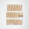Barbie Pink French Wearing Nail Butterfly Wearing Nail Long Coffin Nail Three-Dimensional Love Nail Patch Fake Nail
