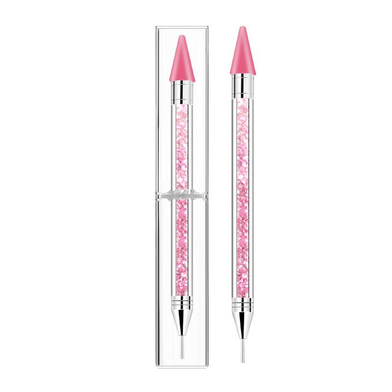 Nail Art Rhinestone Crayon with Double-Ended Suction and Diamond Pen Holder – Multi-functional Nail Tool