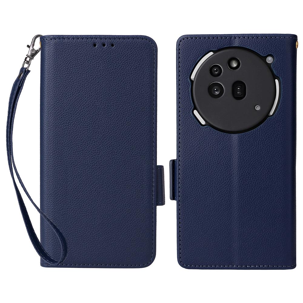 For Nothing Phone (3a) Pro Case with Wrist Strap Litchi Texture PU Leather Wallet Phone Cover