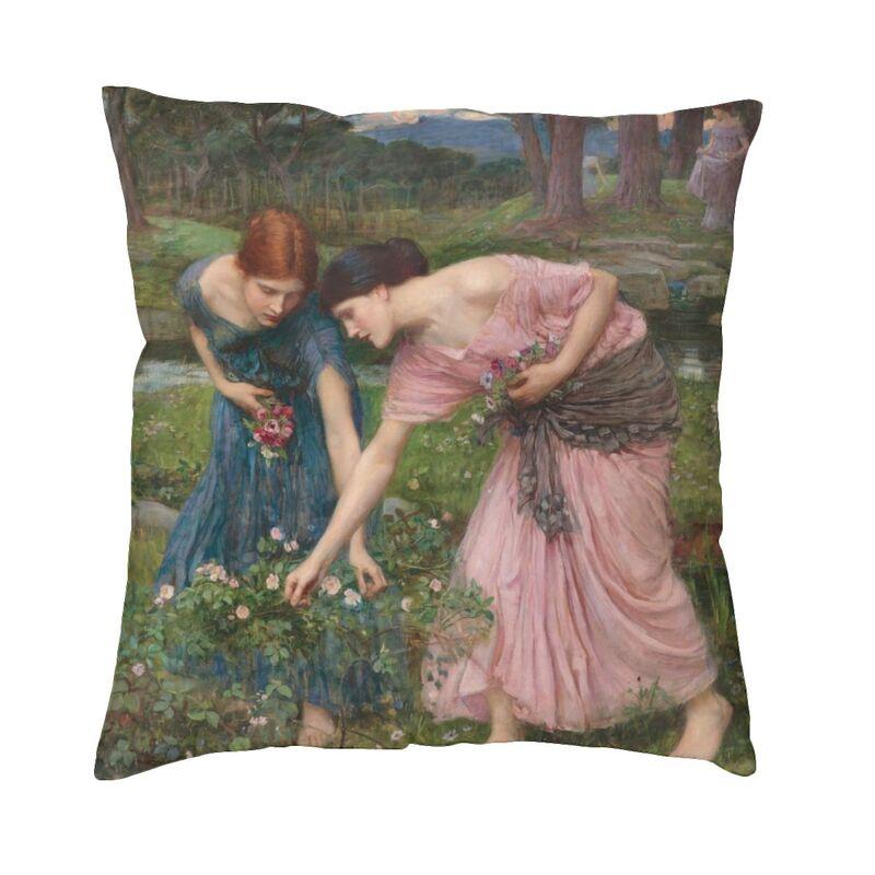 John William Waterhouse The Soul Of The Rose Pillow Case 45x45cm Decor Home Vintage Oil Painting Chair Cushion Square Pillowcase