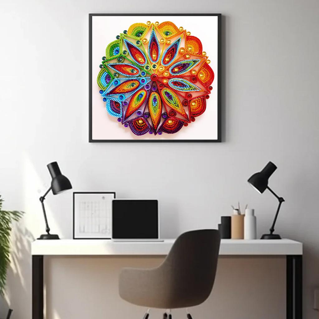 Abstract Special Shape Quilling DIY Partial Drill Diamonds Dots Gem Art Kits 11.81 X11.81inch for Adults Gift Home Wall Decor