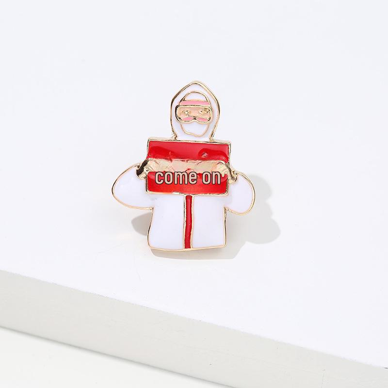 Wuhan Hospital Epidemic Prevention Brooches: Cartoon Series with Thermometers, Caring Doctors, Nurses, and More Creative Designs.
