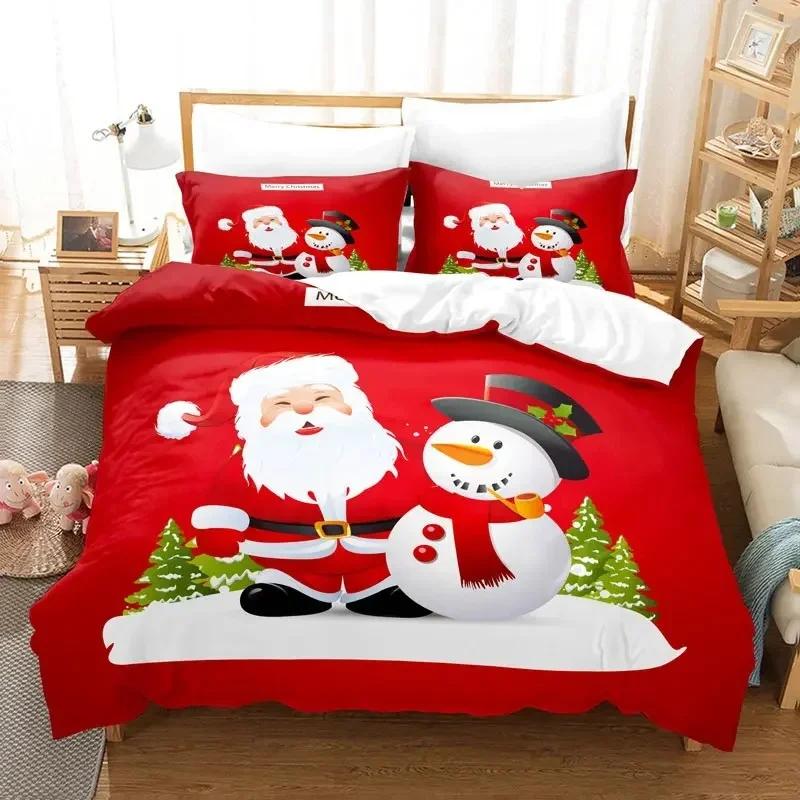 3D Print Christmas Beding Set,Soft Duvet Cover, Warm Comforter, Bed Linen Set, Comfortable Quilt Cover, Pilowcase,King, Quen, Twin Sized Dimensions