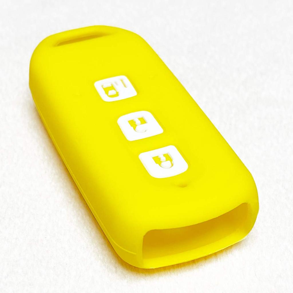 [IKT] Silicone Cover for Honda Cars Smart Key 3 Buttons Yellow/NBOX Custom/NBOX Plus/NBOX Plus/NBOX