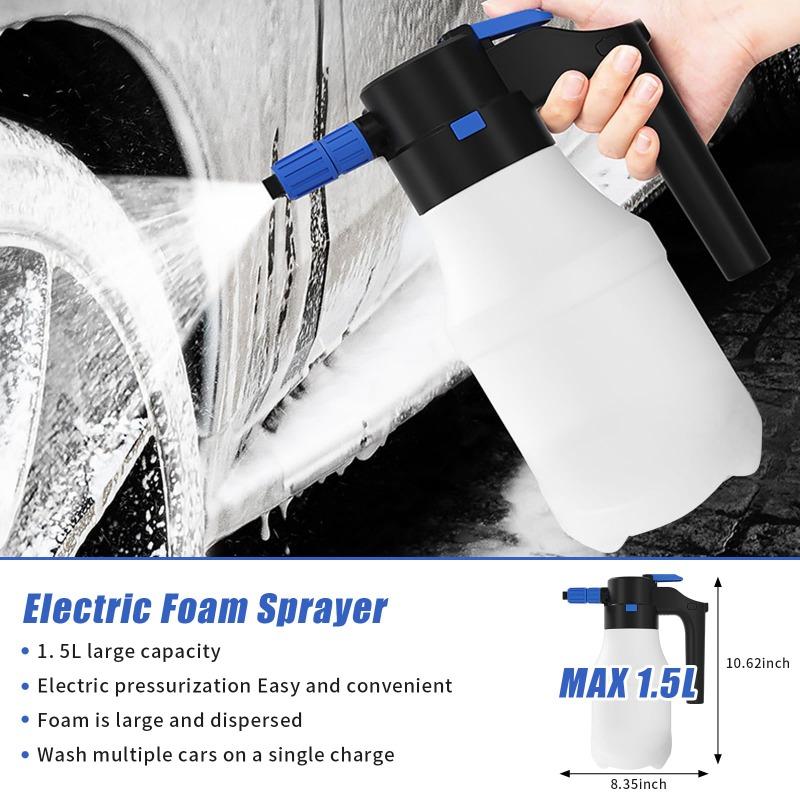 Electric Car Wash Spray Bottle Car Cleaning Tool Home and Car Dual-purpose Cleaning Water Bottle 1.5L Car Foam Spray Bottle