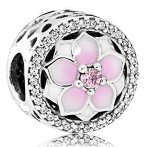 Bracelet Women'S Pink Love Mulan Petals Glazed Beads Loose Beads String Beads Diy Accessories