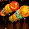 Traditional Festival Antique Lantern Hanging Round Paper Lantern  Mid-Autumn Festival