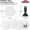 X-Protector Bathtub Non Slip Stickers - 24 PCS Pack 3.15" - Clear Anti Slip Shower Stickers - Premium Shower Adhesive Strips - Self Adhesive Bathtub