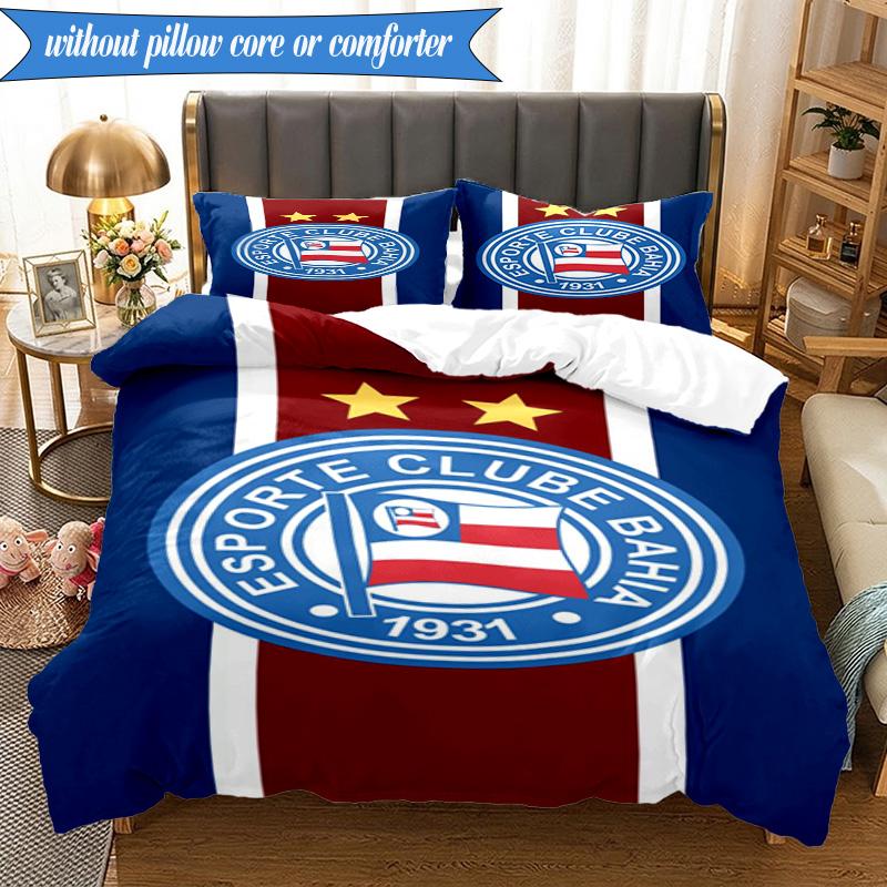 3PCS Esporte Clube Printed Soft Bedding Set,Including 1pc Duvet Cover And 2pcs Pillowcases Perfect for Bedroom, Dormitory, Fan gift