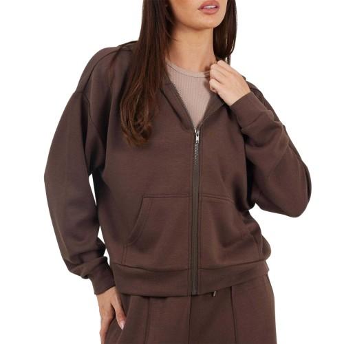 BRAVE SOUL Womens/Ladies Scuba Full Zip Hoodie