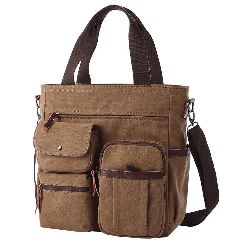 Men's Canvas Shoulder Bag Crossbody Bag Men's Computer Bag Men's Casual Bag