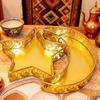Luxuriöses Dekotablett für Eid al-Fitr mit Sternen- und Mondmuster – Islamische Ramadan-Festtags-Tischdekoration – Geschenk zum Eid Mubarak