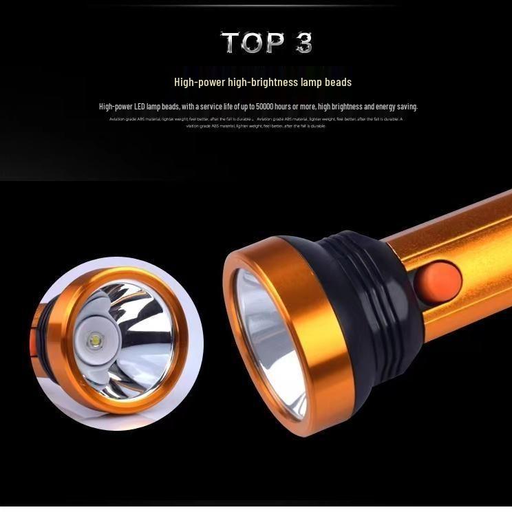 Mini High-Intensity Aluminum LED Flashlight with Long-Range Illumination and Built-in 18650 Lithium Battery