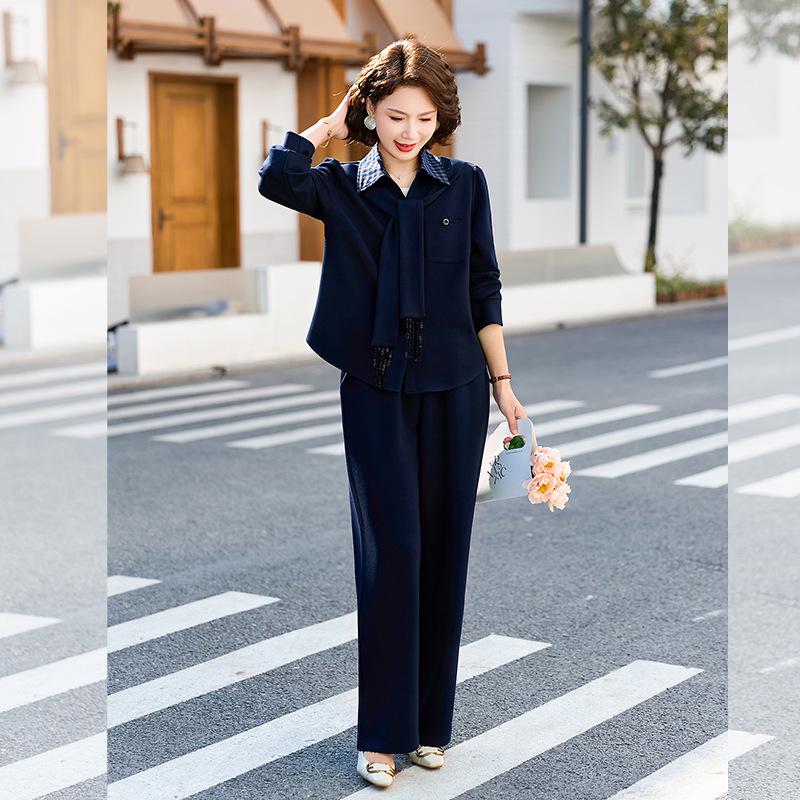

Mom s Elegant Lapel Hoodie: Spring & Autumn Casual Sports Suit for Middle-aged and Elderly Women - High-end Two-piece Set 3XL [recommended 120-135 jin]