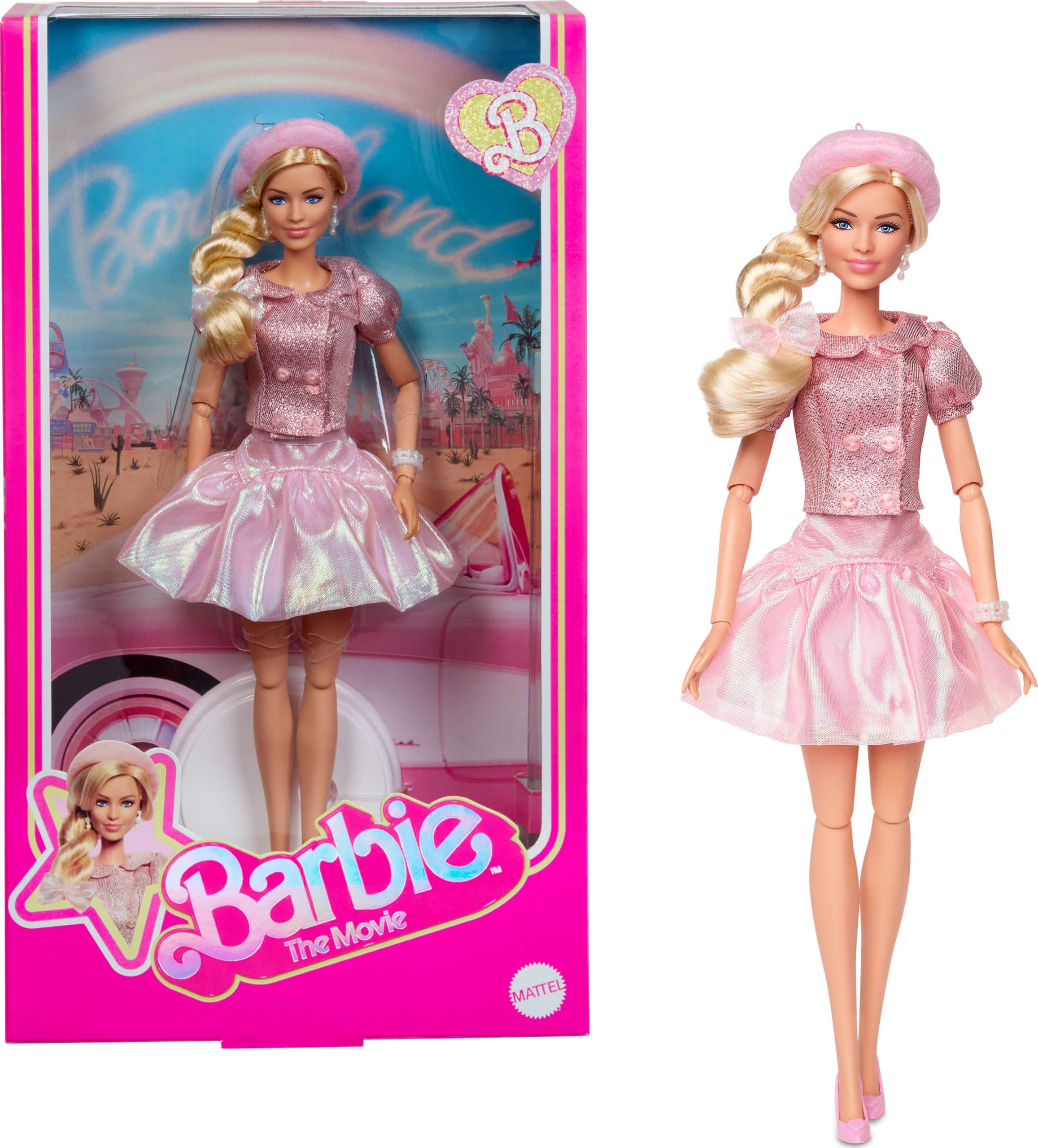 

Barbie Розовый берет Signature Черный Кукольный домик для ролевых игр 6 лет и JBJ53 Переодевание, Вверх, Розовый,